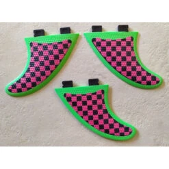 Alternative view of Ailerons Thruster 3DFINS FCS1 Pink Checker