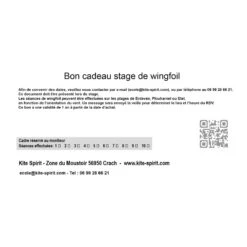 Alternative view of Bon Cadeau Stage De Wingfoil Avec Son Propre Matériel
